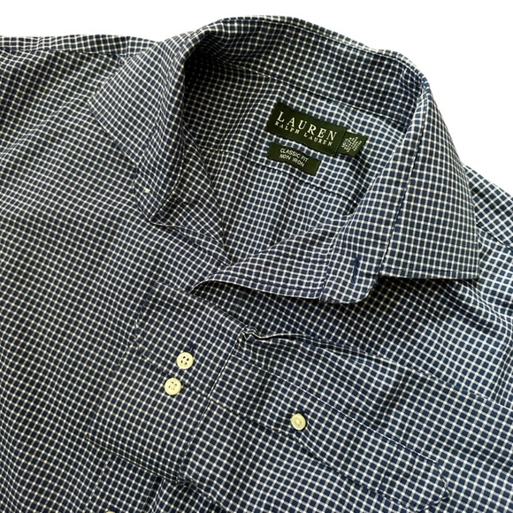 Lauren Ralph Lauren Cotton Classic Fit Non-Iron Button Down Shirt 16 1/2 32/33 - Picture 1 of 7